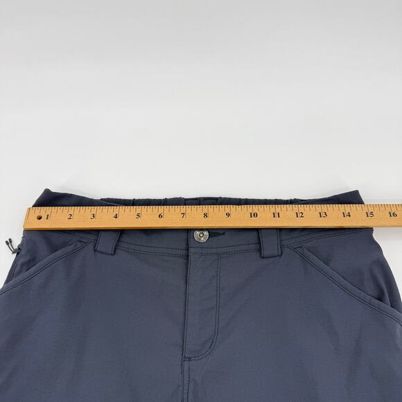 DULUTH Dry on the Fly Bootcut Pants Size 6 Blue Ink Roll Tab Hem Stretch Pockets - Picture 8 of 11